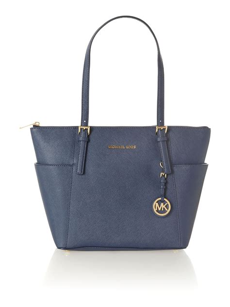 michael kors small jet set tote navy|Michael Kors jet set duffle.